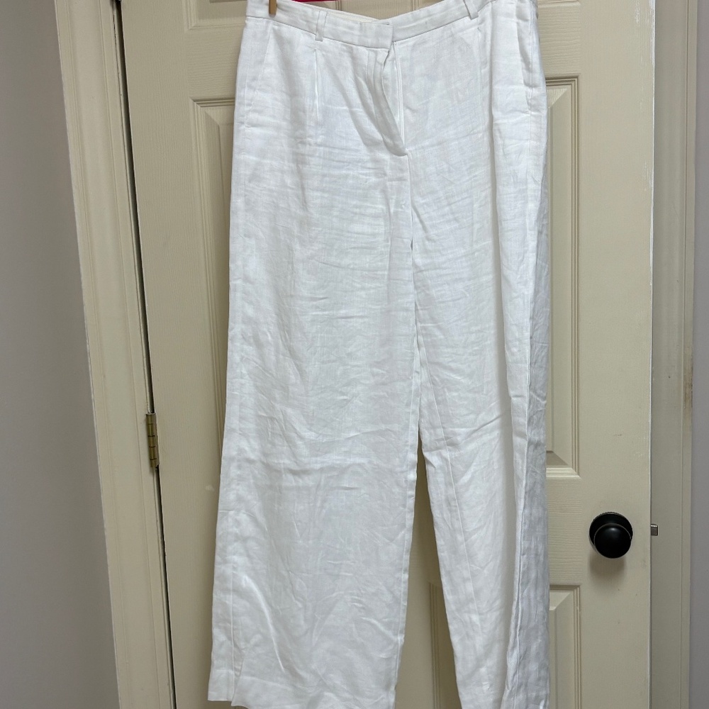 J Crew Essential Linen Wide Leg Pant 12